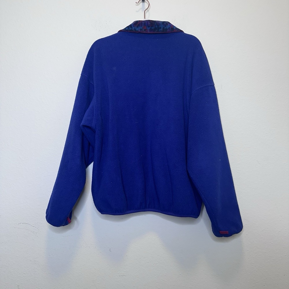 Vtg 90s Columbia Full Zip Purple Southwestern Aztec Fleece Jacket Women's XL - Picture 5 of 5
